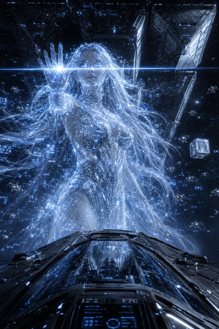 透明全息人形俯视科技舱的《异星游记》概念视觉
